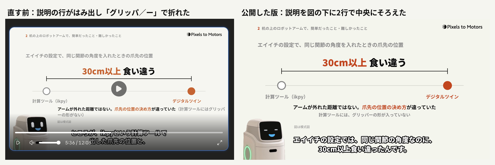 解説動画の1本目を公開まで通す ― 声・BGM・間・直し・サムネイルを部品ごとに決め、23手順にまとめた|30cm の図の説明を、図の下の2行に移した